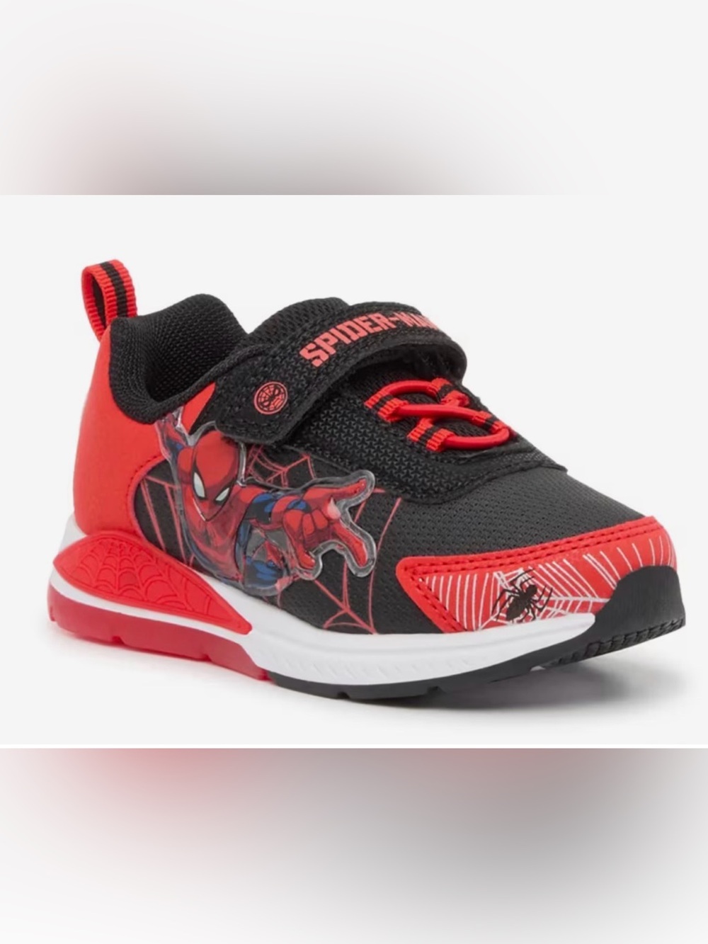 Light up Spider-Man Kids Black & Red Sneakers
